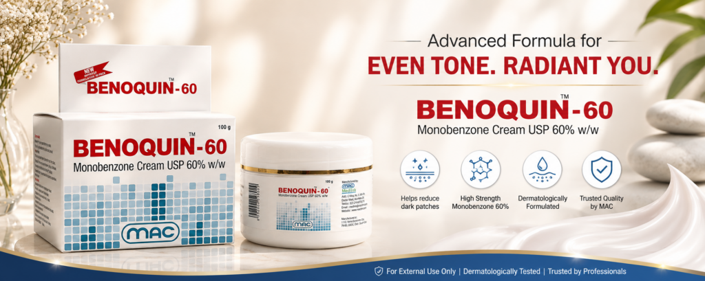 Benoquin Monobenzone Cream USP 60% 100gr