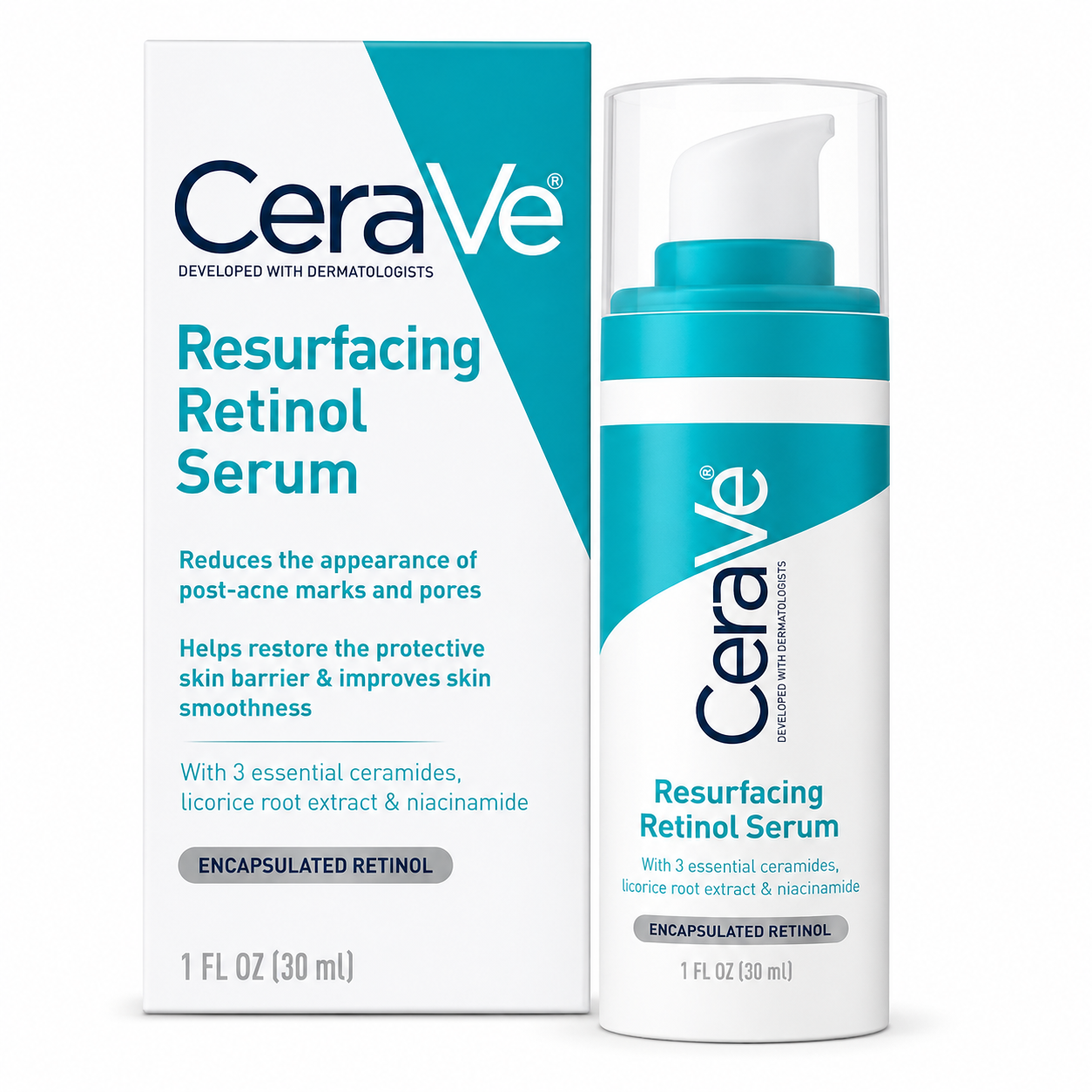 CeraVe Resurfacing Retinol Serum 30ml Post-Acne Brightening Serum Dubai UAE