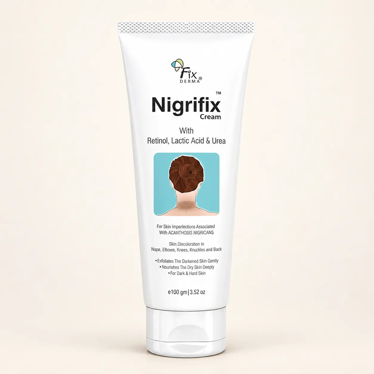Fixderma Nigrifix Cream 100g tube with retinol, lactic acid and urea