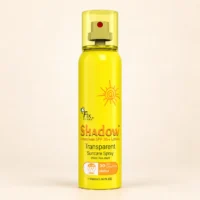 Fixderma Shadow SPF 30+ transparent sunscreen spray, 100ml yellow bottle
