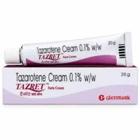 Tazret Forte Cream tazarotene 0.1% w/w 20g tube and carton by Glenmark