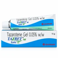 Tazret Gel tazarotene 0.05% w/w 15 g tube and carton by Glenmark